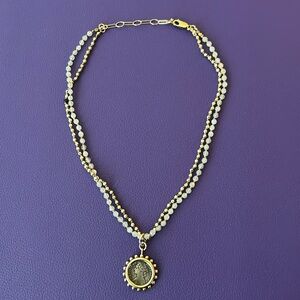 Shereen Rousseau Love Heals Moonstone Gold Platted Necklace